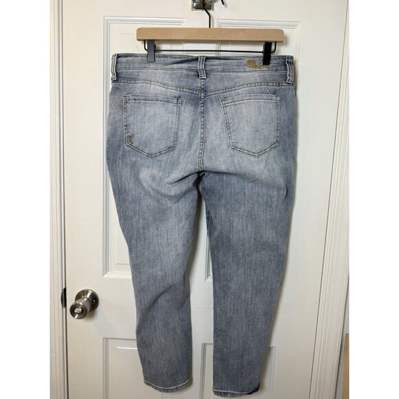 Kut From The Kloth Jeans Bardot Crop Skinny Boyfriend Distressed Women’s Sz 12 - Picture 4 of 12